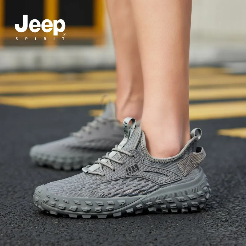 JEEP SPIRIT Anti Slip Wear Resistant Low Top Casual Shoes Men's Beige-21