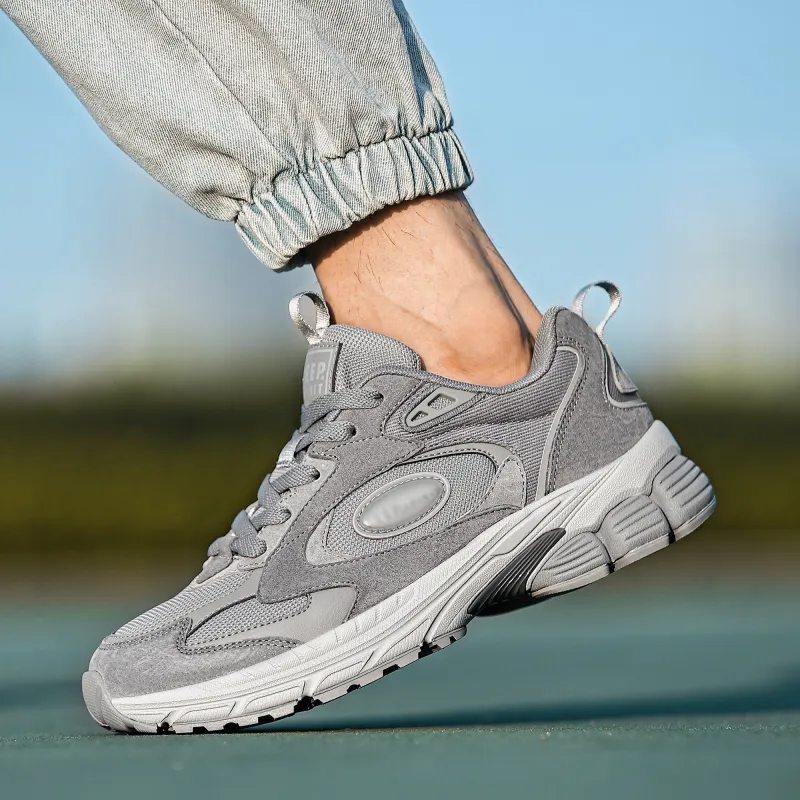 JEEP SPIRIT Slip Resistant, Abrasion Resistant, Breathable, Lightweight Low Top Running Shoes Men's Volcanic Gray-6