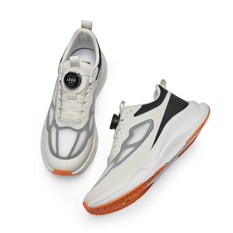 JEEP SPIRIT Black Myth Shock Absorbers With Slip Resistant And Abrasion Resistant Properties Running Shoes Men's-9