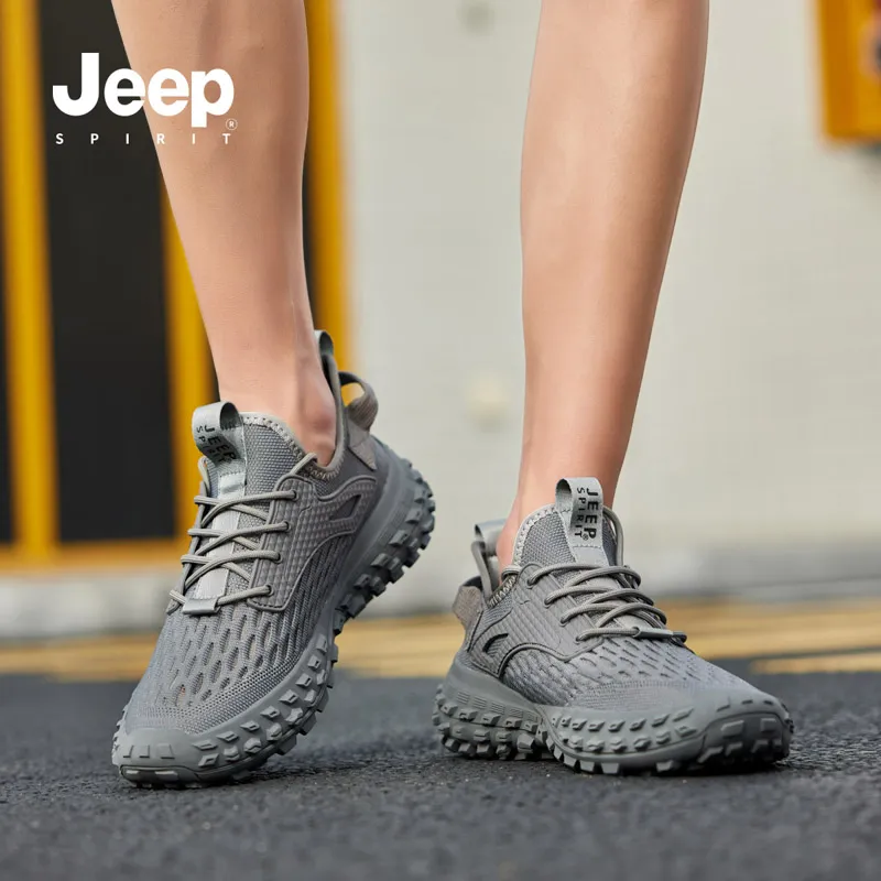 JEEP SPIRIT Anti Slip Wear Resistant Low Top Casual Shoes Men's Beige-22
