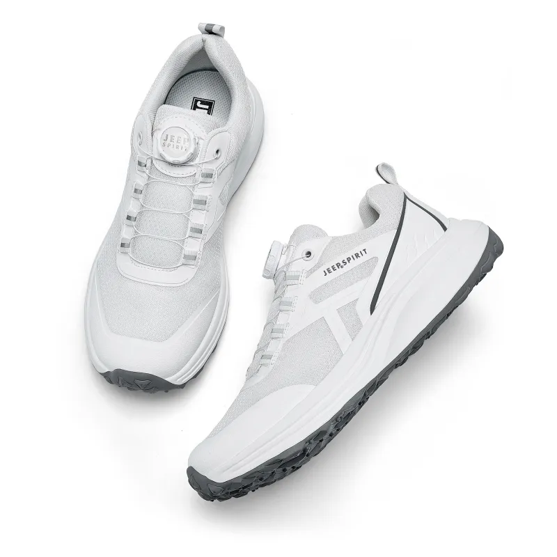 JEEP SPIRIT Cushioning, Lightweight, Breathable, Slip Resistant Running Shoes Men's White-4