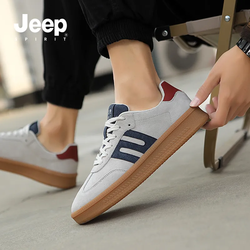 JEEP SPIRIT German Army Trainers Anti-Slip Wear-Resistant Lightweight Breathable Low-Top Skateboard Shoes Men's-30