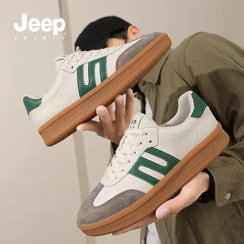 JEEP SPIRIT German Army Trainers Anti-Slip Wear-Resistant Lightweight Breathable Low-Top Skateboard Shoes Men's-22