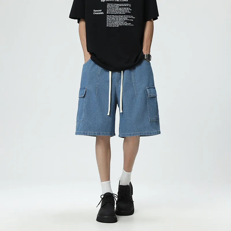 MXDT Denim Shorts Unisex Blue-7