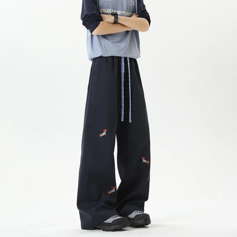 PANDA ADEVIL Teenagers Loose Fit Straight Fit Casual Sports Pants Unisex-6