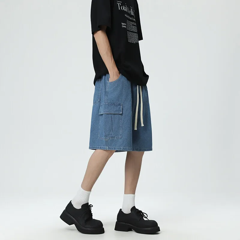 MXDT Denim Shorts Unisex Blue-6