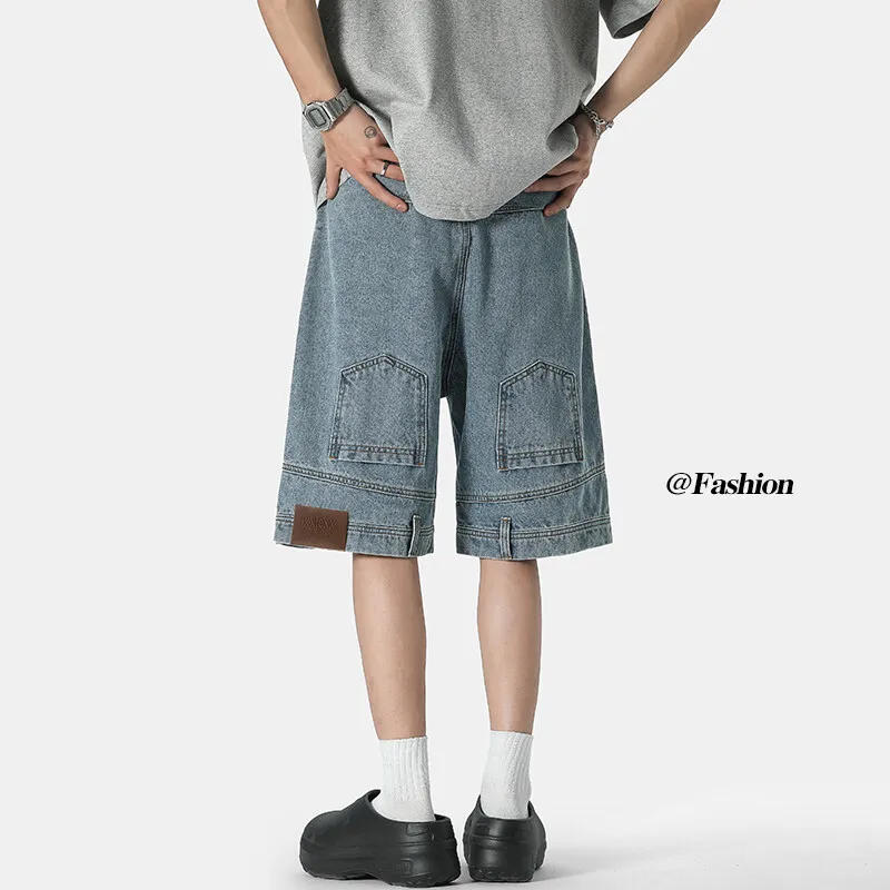 MXDT Denim Shorts Unisex Blue-1