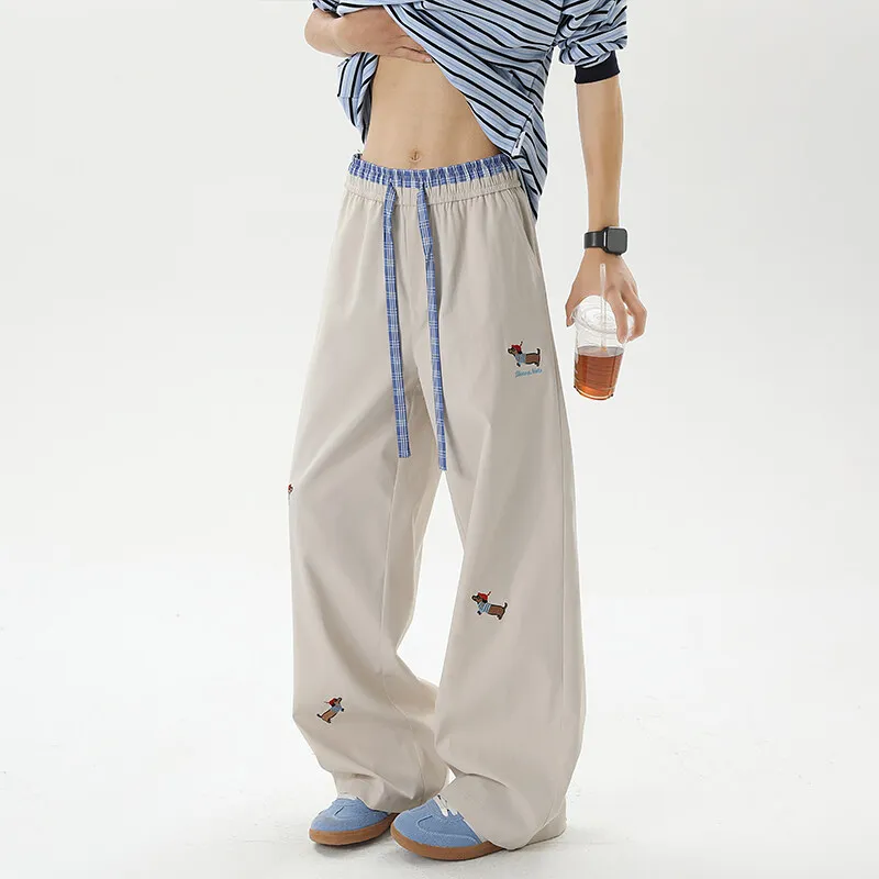 PANDA ADEVIL Teenagers Loose Fit Straight Fit Casual Sports Pants Unisex-23