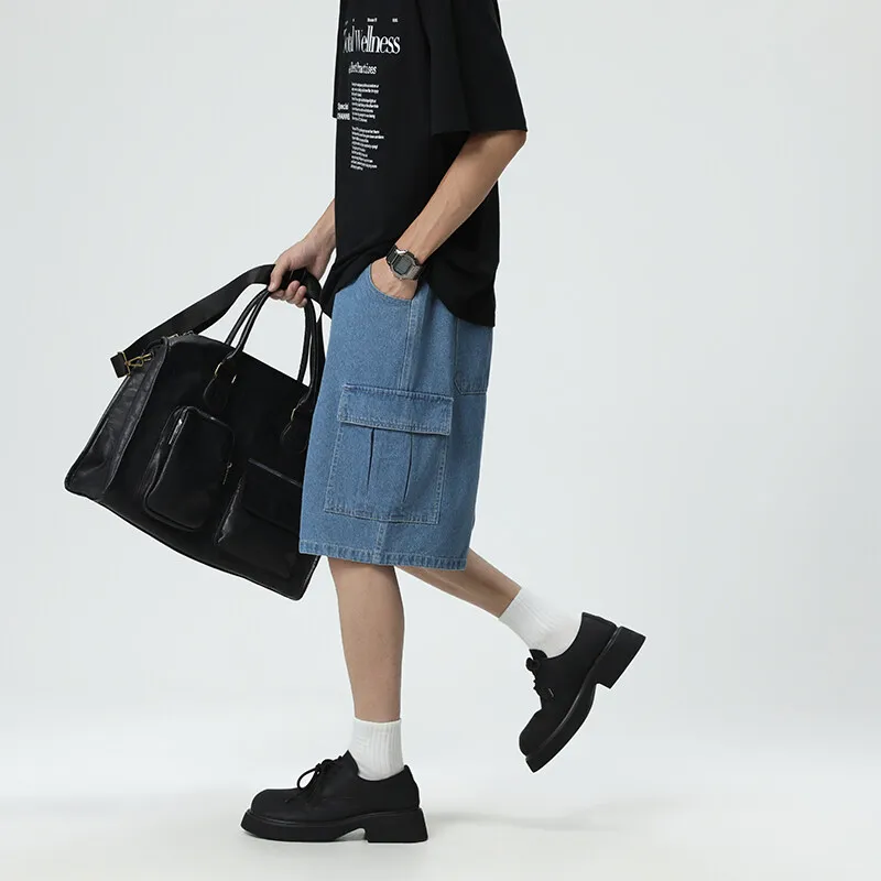 MXDT Denim Shorts Unisex Blue-4