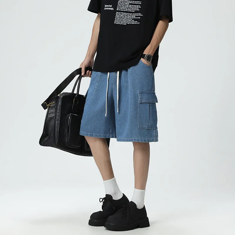 MXDT Denim Shorts Unisex Blue-3