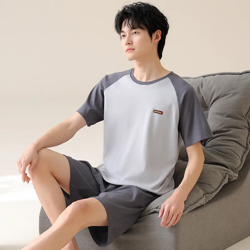 FENTENGCARE Pajama Set Men's Gray-3