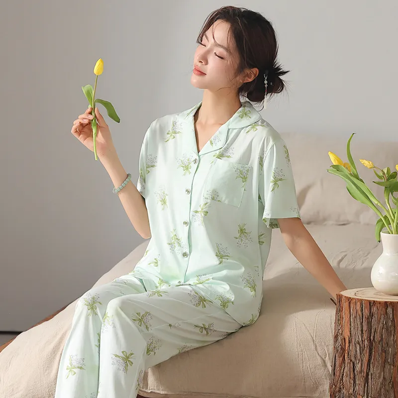 FENTENGCARE Pajama Set Women's Teal-6