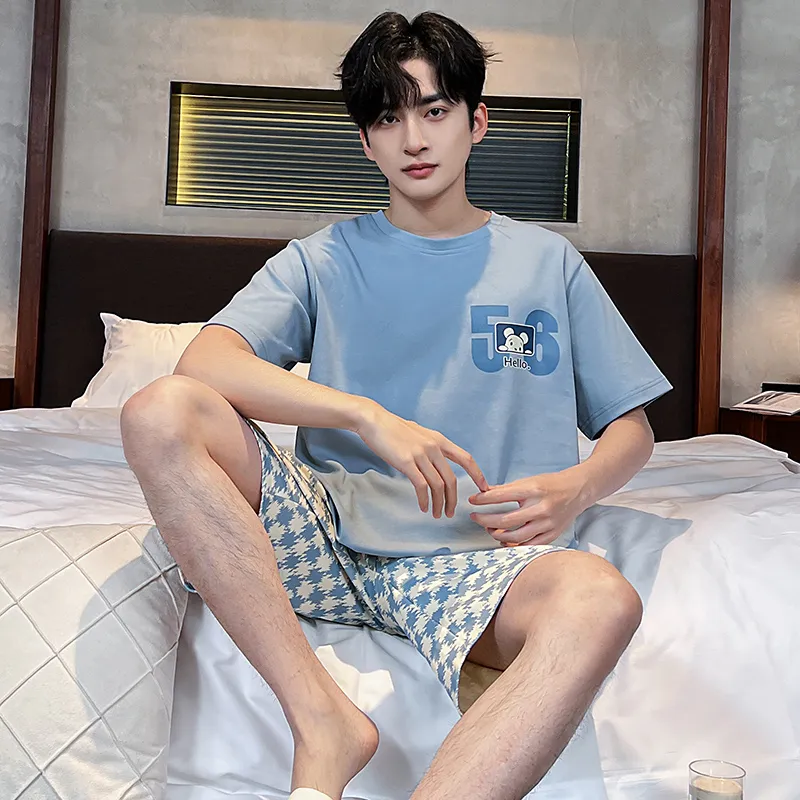 FENTENGCARE Pajama Set Men's Sky Blue-2