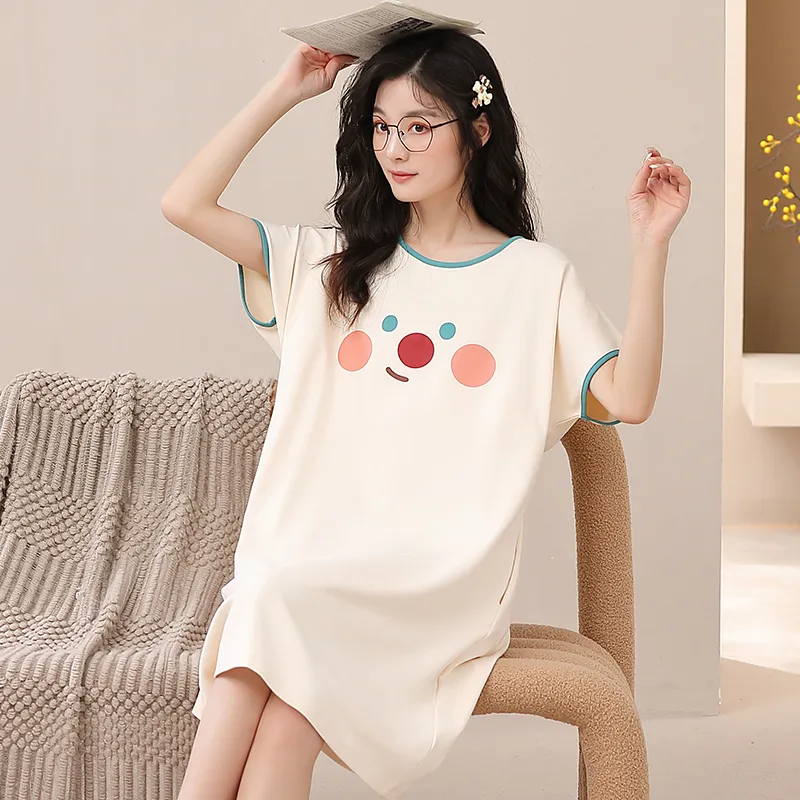 FENTENGCARE Nightgown Women's Apricot-3