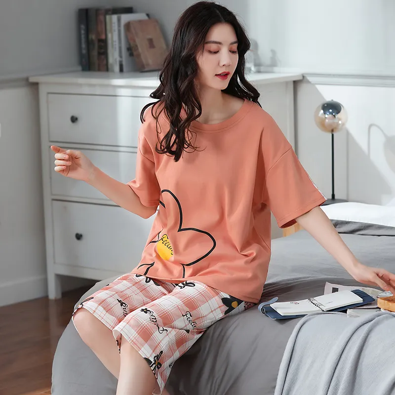 FENTENGCARE Pajama Set Women's Coral-3