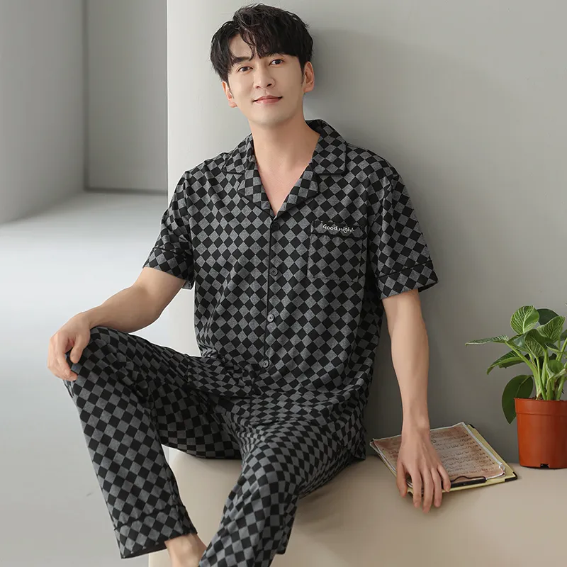 FENTENGCARE Pajama Set Men's Black-4