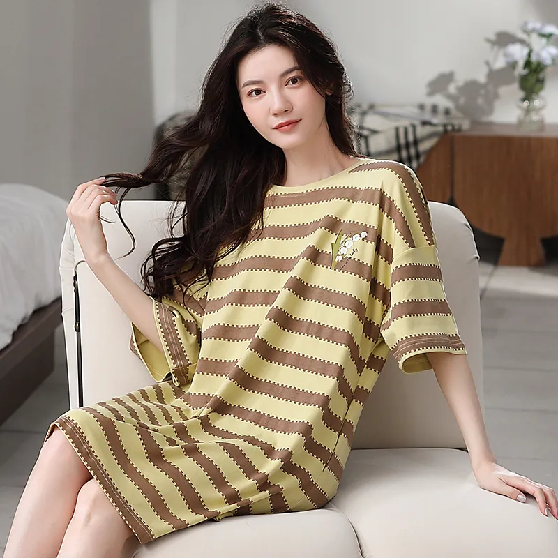 FENTENGCARE Nightgown Women's Sunflower-3