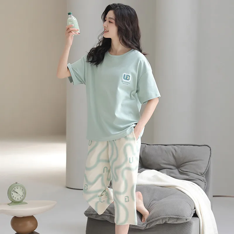 FENTENGCARE Pajama Set Women's Teal-3
