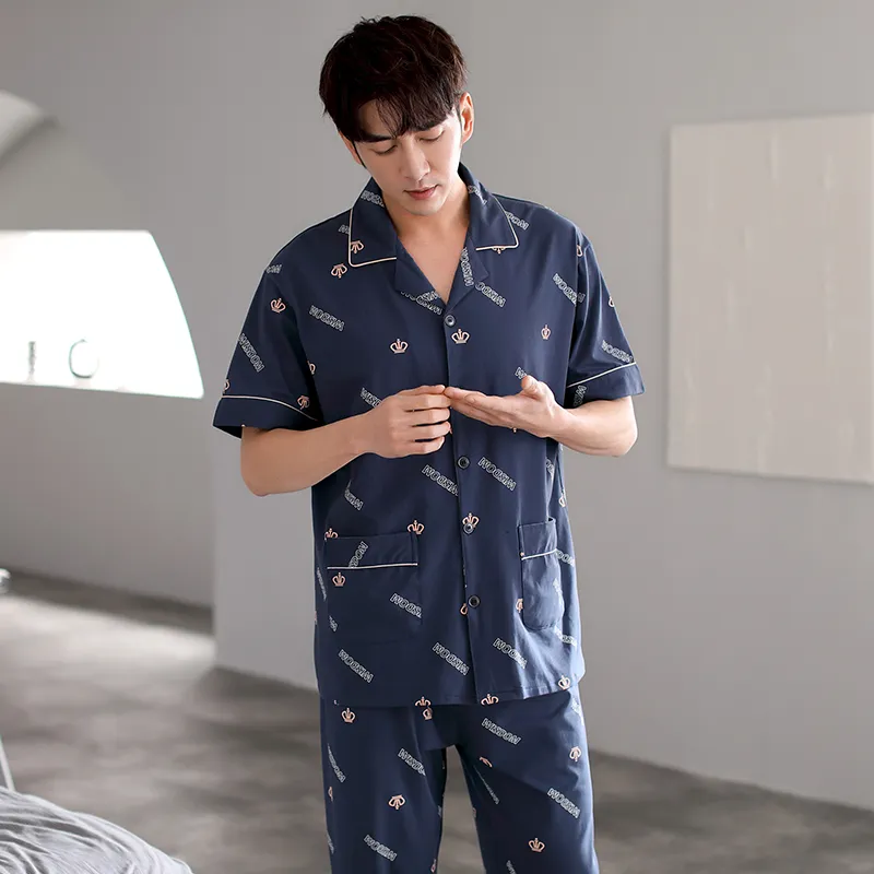 FENTENGCARE Pajama Set Men's Dodger Blue-6