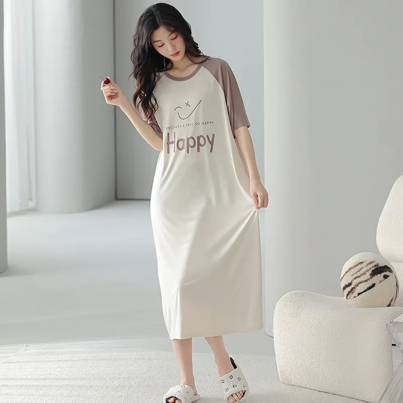 FENTENGCARE Nightgown Women's White-2