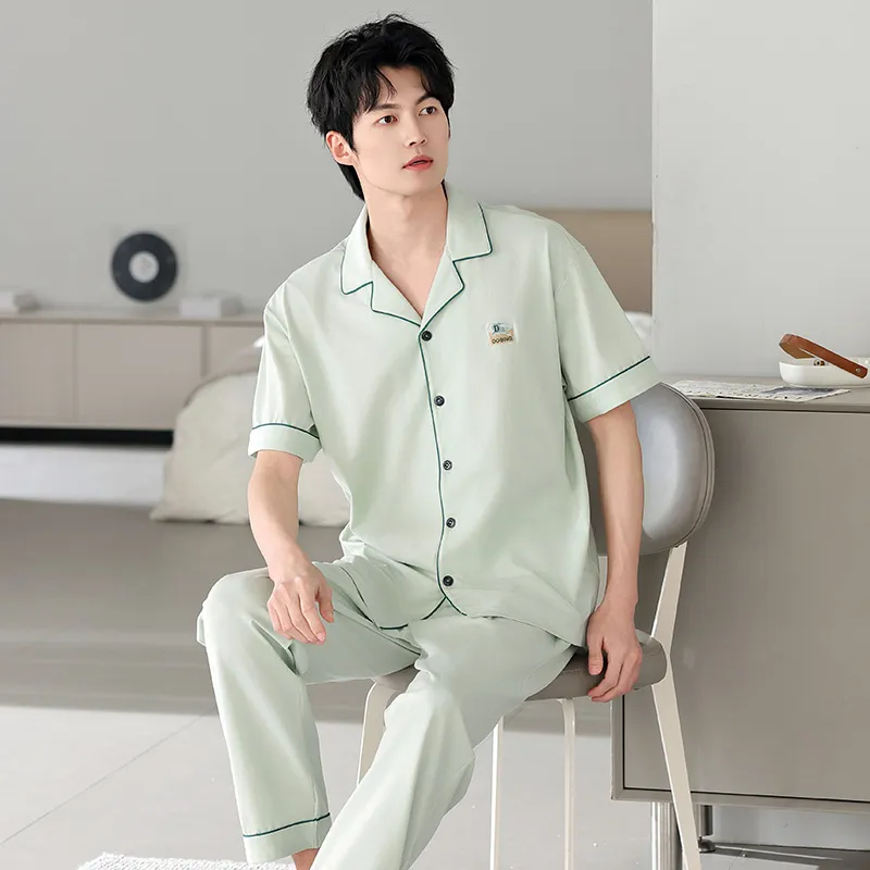 FENTENGCARE Pajama Set Men's Teal-3