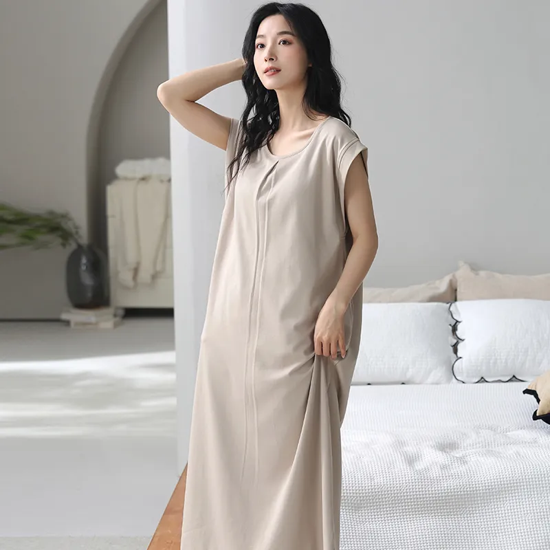 FENTENGCARE Nightgown Women's Khaki-6