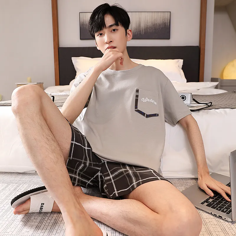 FENTENGCARE Pajama Set Men's Silver-5