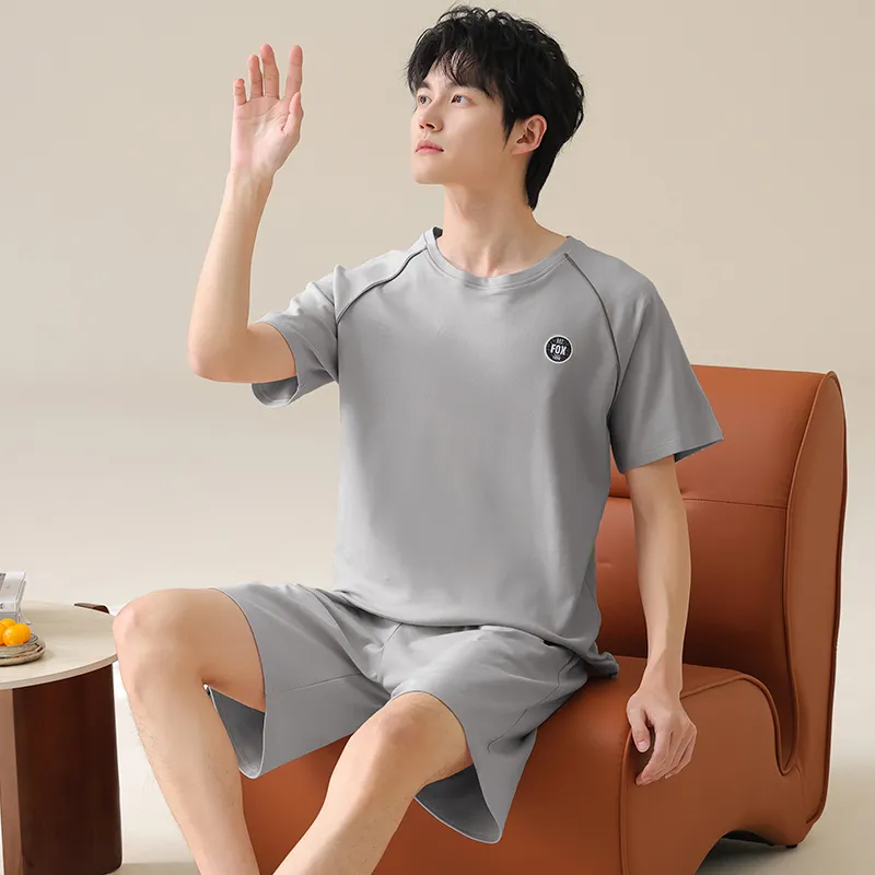 FENTENGCARE Pajama Set Men's Gray-5