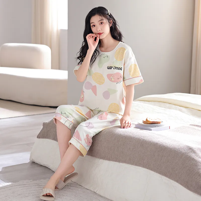 FENTENGCARE Pajama Set Women's Apricot-4