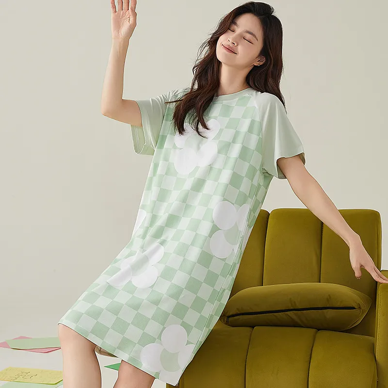 FENTENGCARE Nightgown Women's Green-5