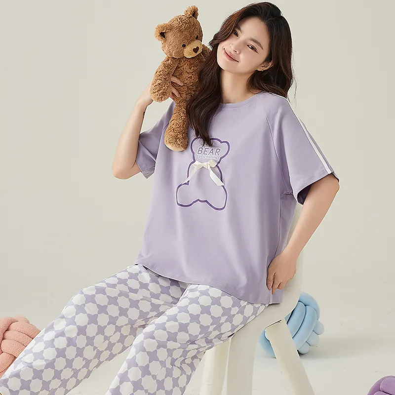 FENTENGCARE Pajama Set Women's Violet-5
