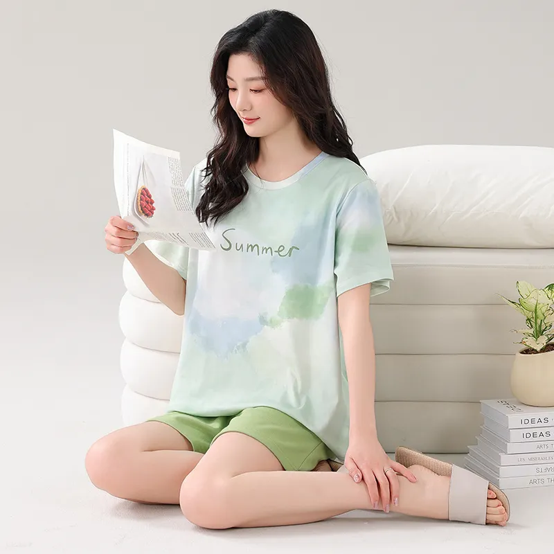 FENTENGCARE Pajama Set Women's Light Green-3