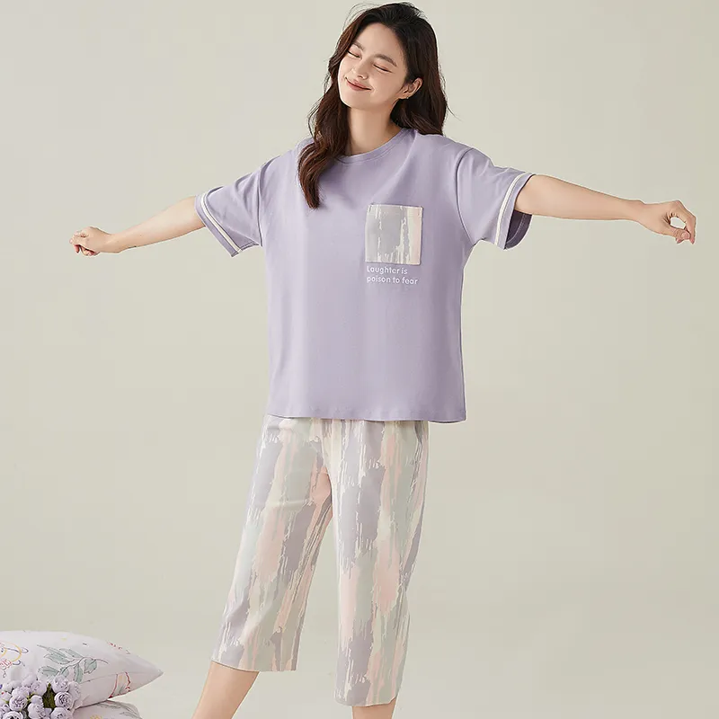 FENTENGCARE Pajama Set Women's Violet-6