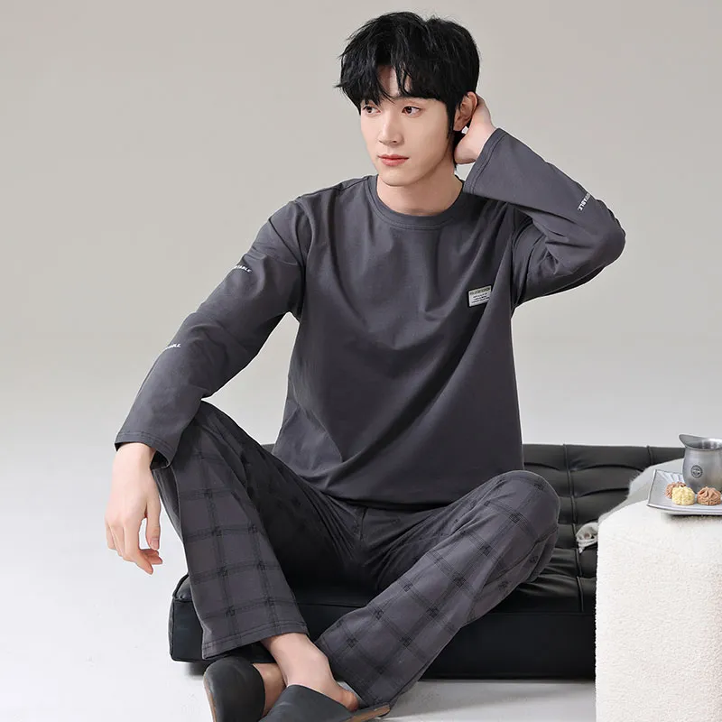 FENTENGCARE Pajama Set Men's Gray-6