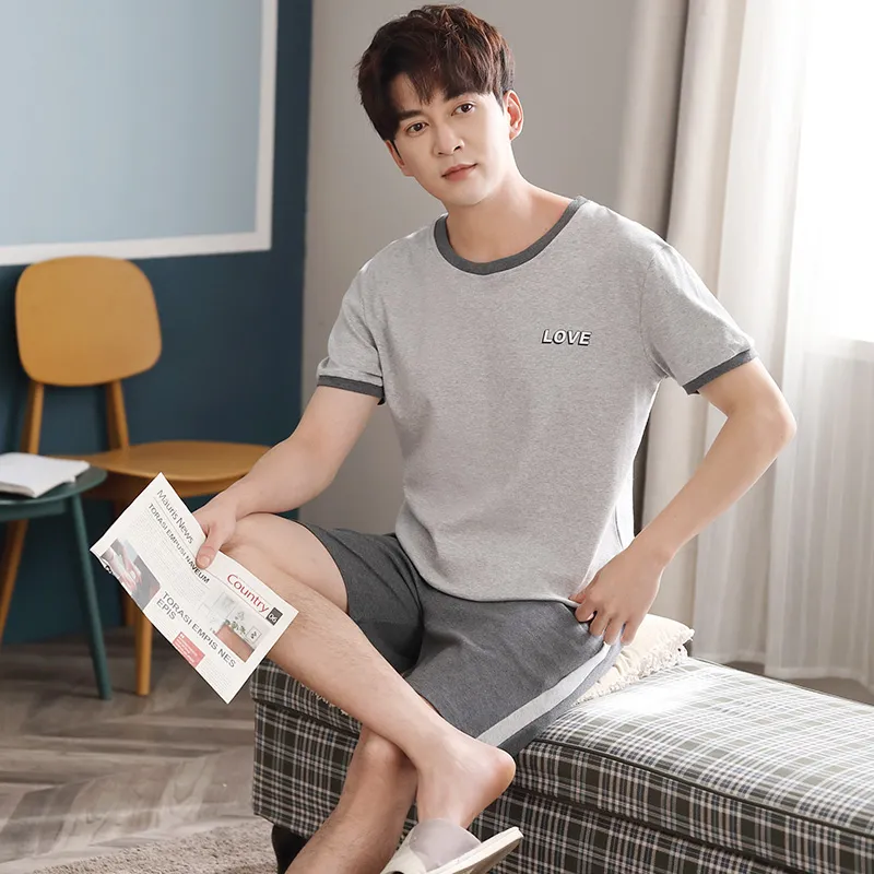 FENTENGCARE Pajama Set Men's Gray-3