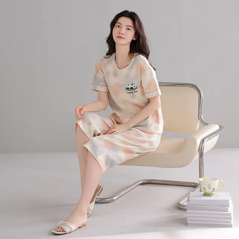 FENTENGCARE Pajama Set Women's Apricot-7