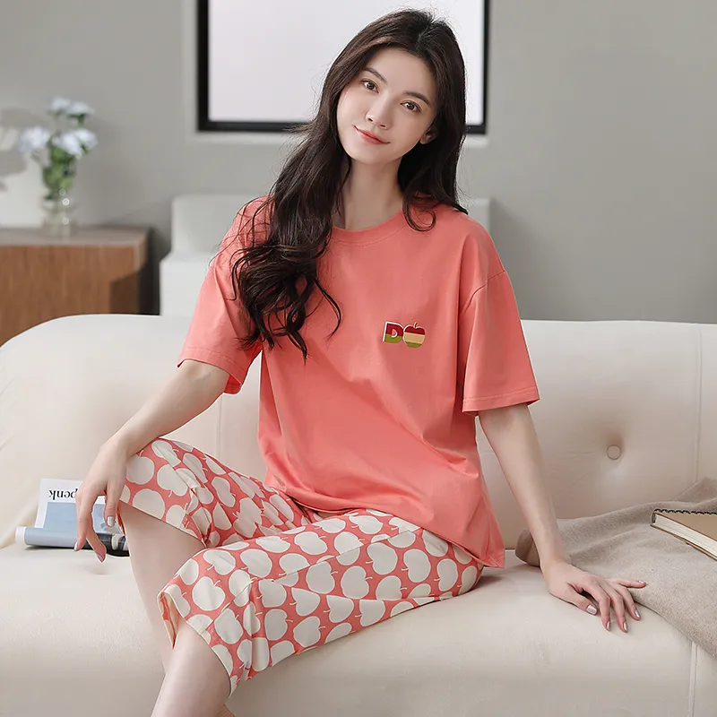 FENTENGCARE Pajama Set Women's Coral-1