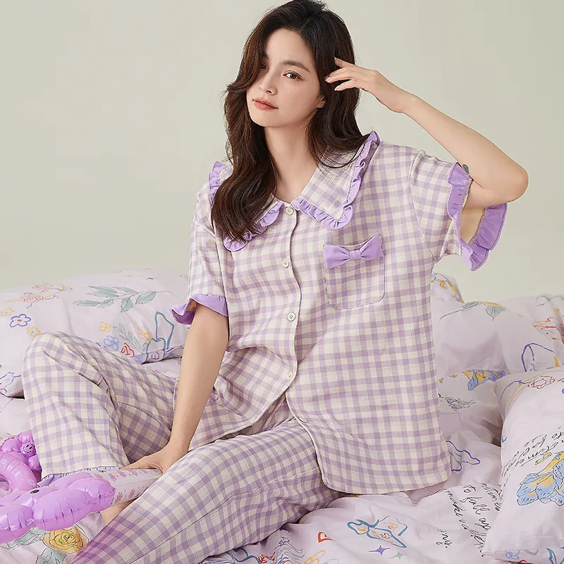 FENTENGCARE Pajama Set Women's Violet-5