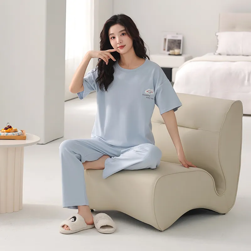 FENTENGCARE Pajama Set Women's Sky Blue-1