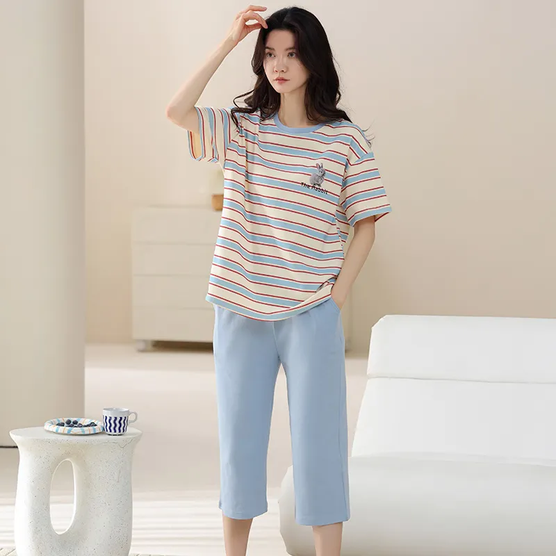 FENTENGCARE Pajama Set Women's Sky Blue-4