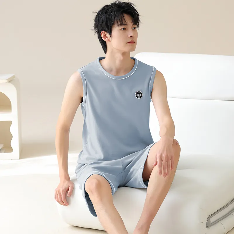 FENTENGCARE Pajama Set Men's Lake Blue-1