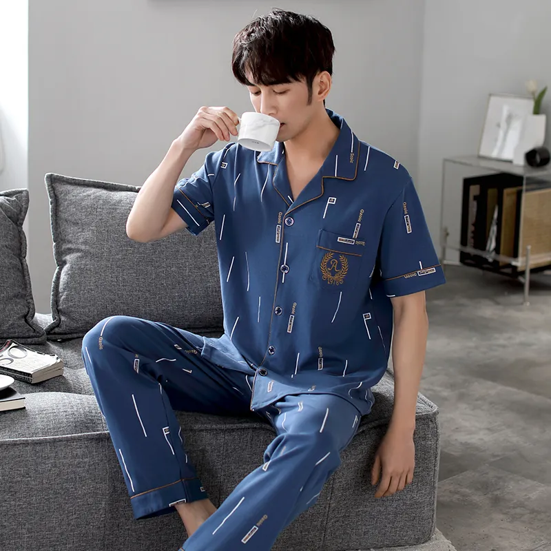 FENTENGCARE Pajama Set Men's Dodger Blue-4