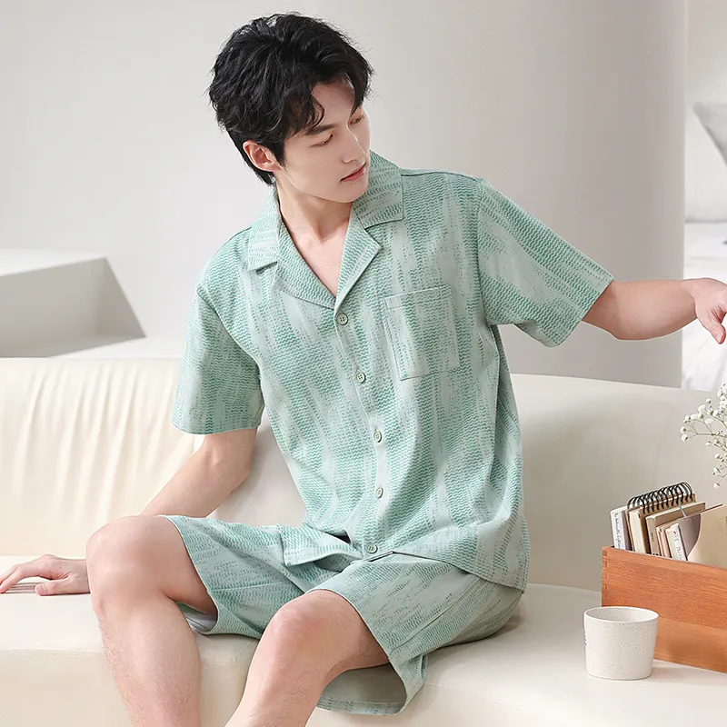 FENTENGCARE Pajama Set Men's Emerald-7