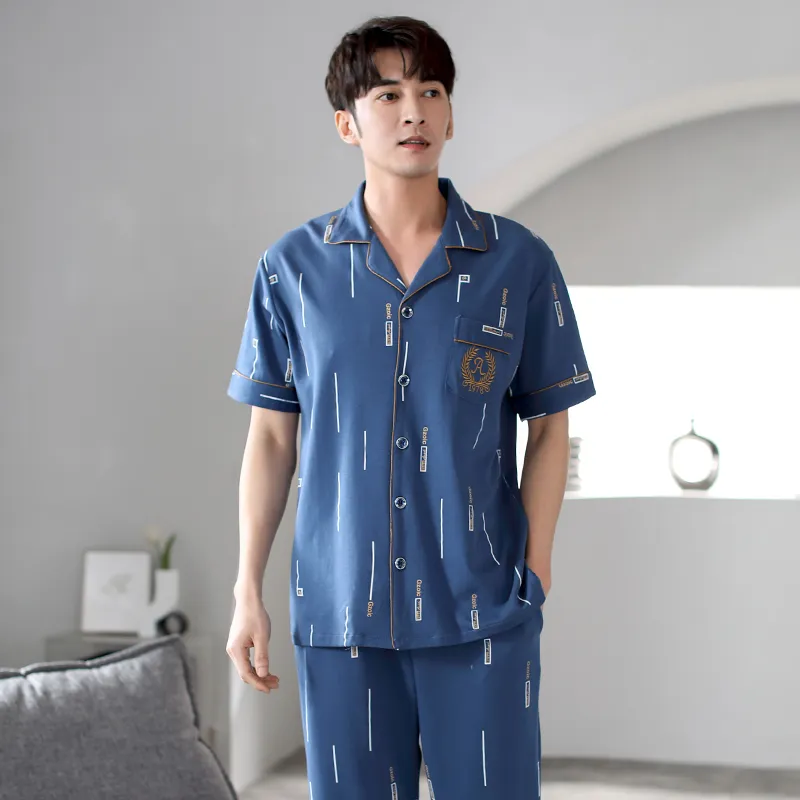 FENTENGCARE Pajama Set Men's Dodger Blue-3