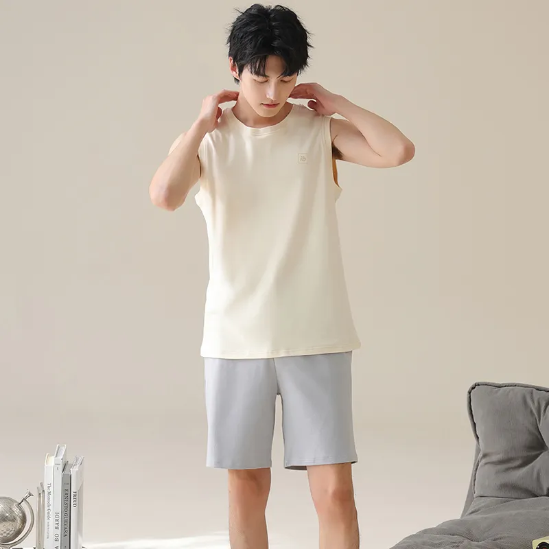 FENTENGCARE Pajama Set Men's Apricot-6