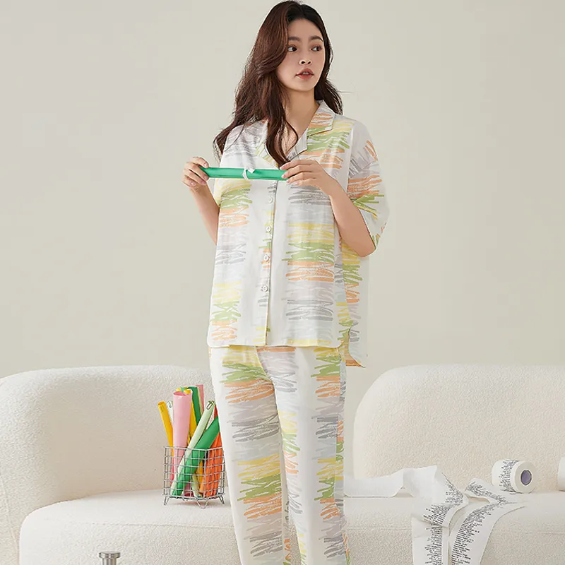 FENTENGCARE Pajama Set Women's Apricot-6