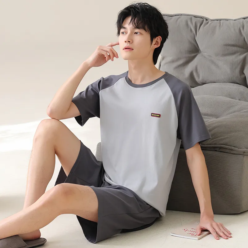 FENTENGCARE Pajama Set Men's Gray-5
