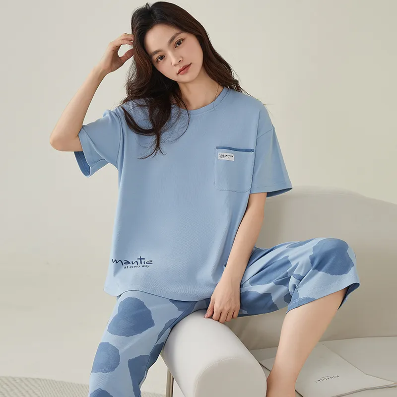FENTENGCARE Pajama Set Women's Sky Blue-1
