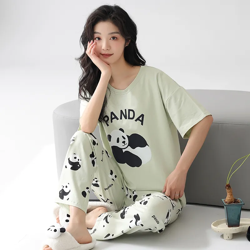 FENTENGCARE Pajama Set Women's Light Green-4