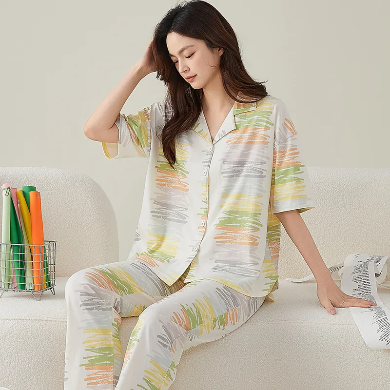 FENTENGCARE Pajama Set Women's Apricot-2